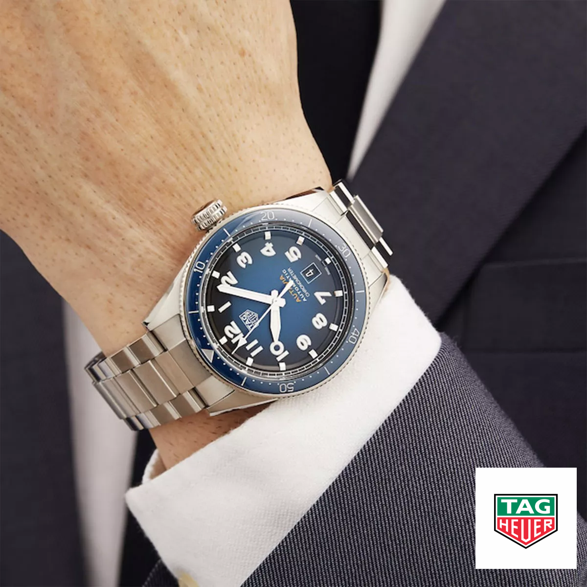 TAG Heuer Autavia WBE511A.BA0650 COSC GMT Watch 42mm