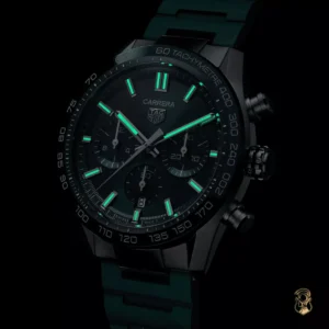 Tag Heuer Carrera Green Chronograph Watch 44mm