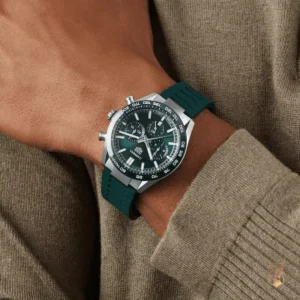 Tag Heuer Carrera Green Chronograph Watch 44mm