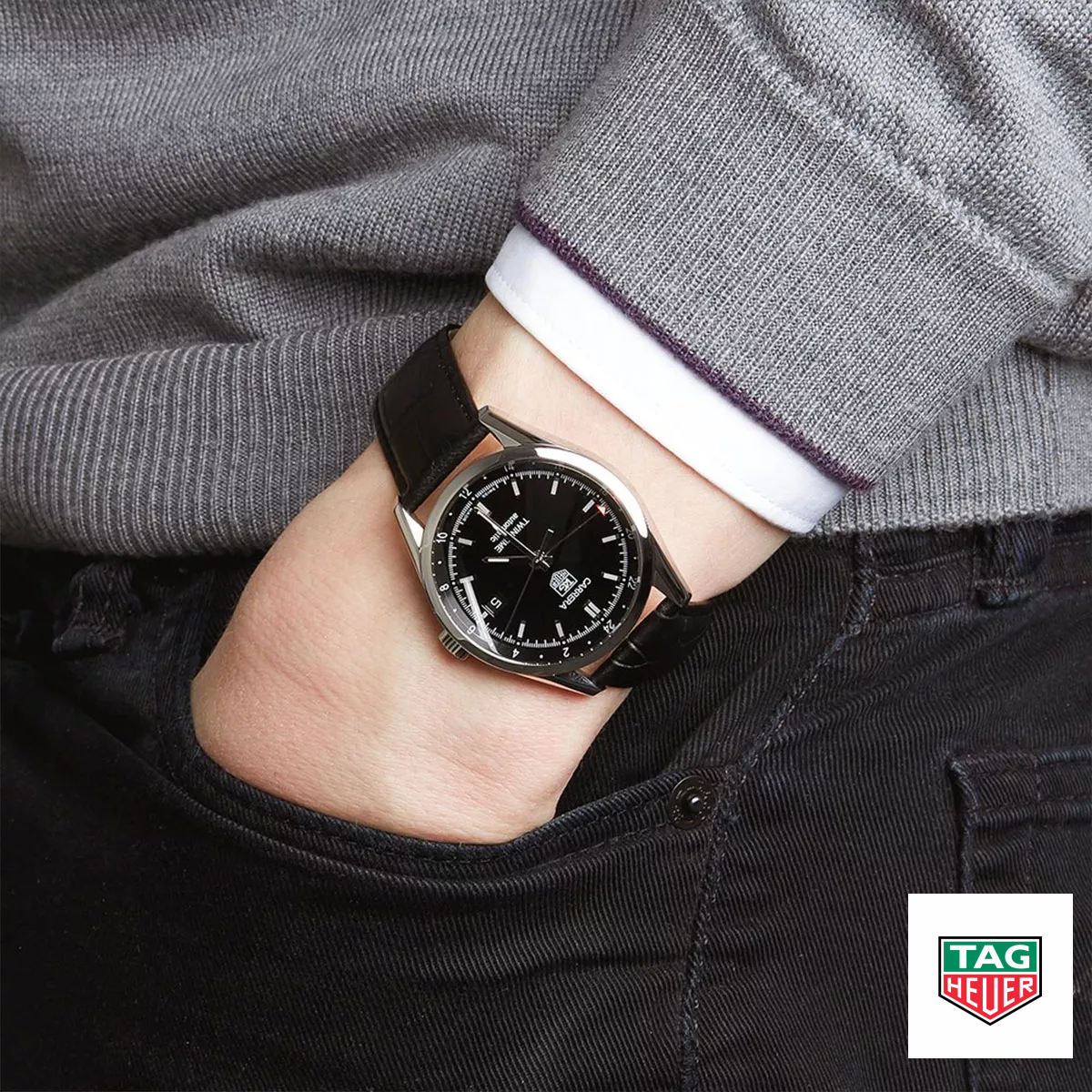 Tag Heuer Carrera WV2115.FC6180 Twin-Time 39mm